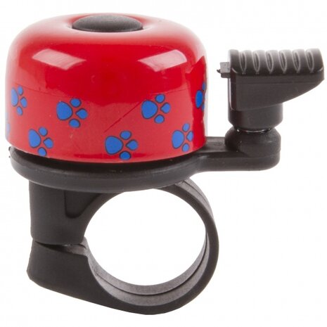 fietsbel Mini-Mix aluminium 35 mm rood