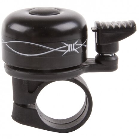 fietsbel Mini-Mix aluminium 35 mm zwart