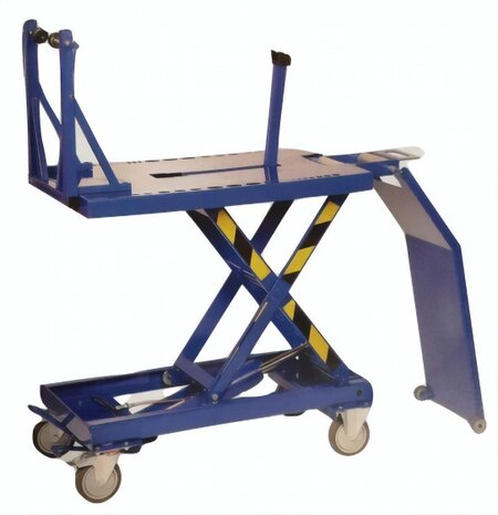 reparatiestandaard 50 x 82 cm hydraulisch blauw