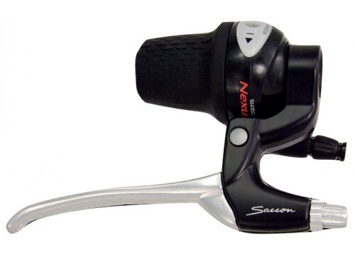 remgreep rollerbrake Nexus rechts 4-vinger zwart/zilver