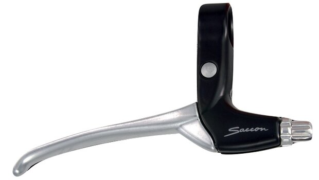 remgreep rollerbrake rechts 4-vinger zwart/zilver