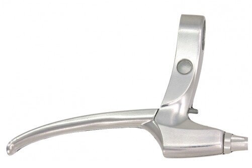 remgrepenset 4-vinger rollerbrake aluminium zilver