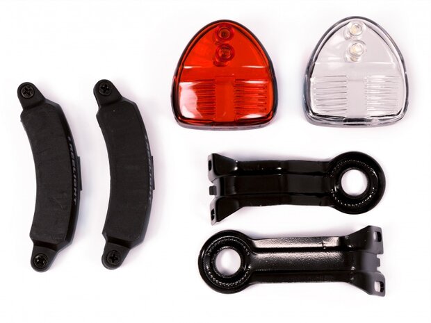 verlichtingsset SL120 Flash dynamo V-brake/rollerbrake
