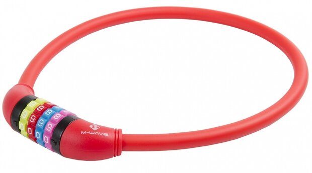 kabelslot cijfercombinatie 650 x 12 mm rood
