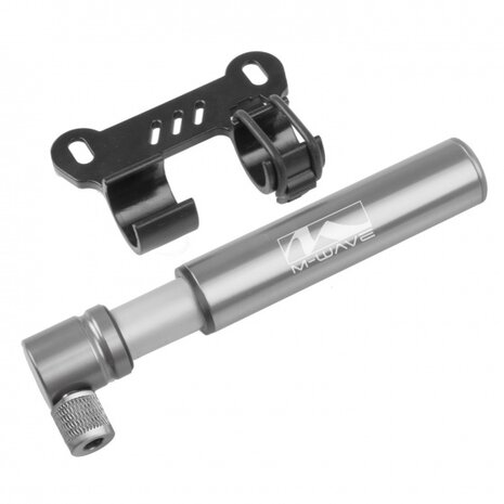 minipomp Air Midget met houder 12 cm zilver