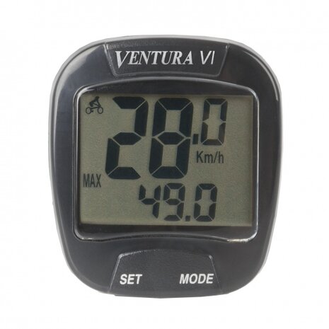 fietscomputer VI 6 functies zwart
