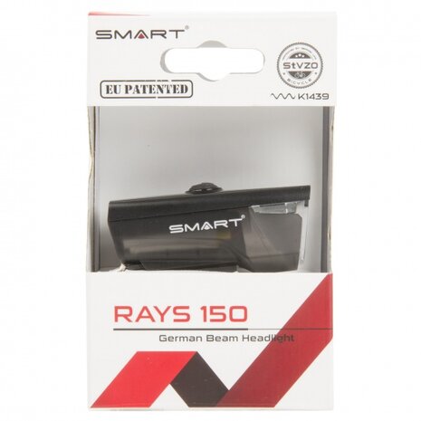 koplamp Rays 150 27 lux oplaadbaar led zwart