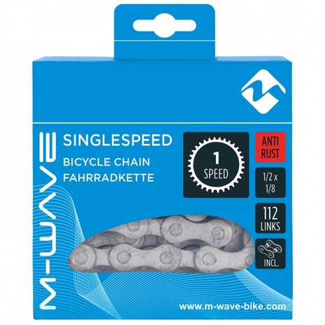 ketting 1/2 x 1/8 inch 112 schakels 1S antiroest zilver