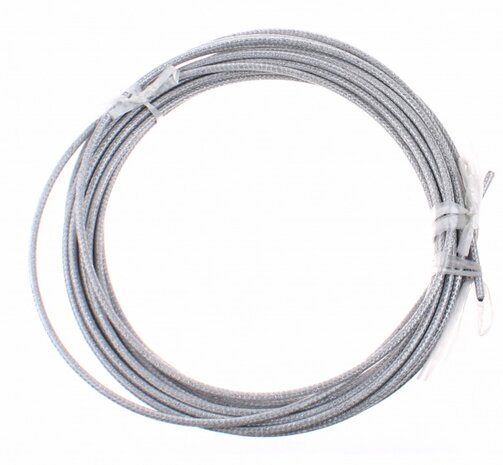 schakelbuitenkabel gevlochten 10 m x 4,9 mm smoke zilver
