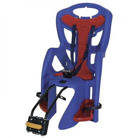 fietszitje achter Pepe framebevestiging blauw/rood