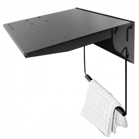workstation plank staal zwart 40 x 44 cm