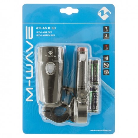 verlichtingsset Atlas K 50 led batterij zwart