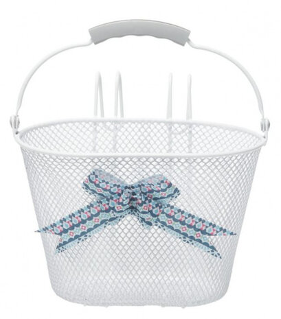 fietsmand Asti meisjes 8 liter 26 cm staal wit