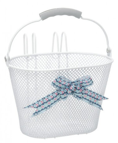 fietsmand Asti meisjes 8 liter 26 cm staal wit