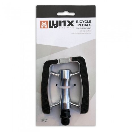 platformpedalen tourfiets 9/16 inch zilver/zwart