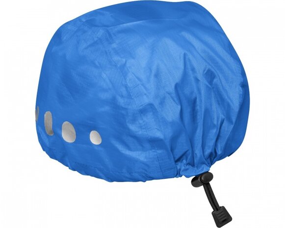 regenhoes fietshelm polyester blauw maat M