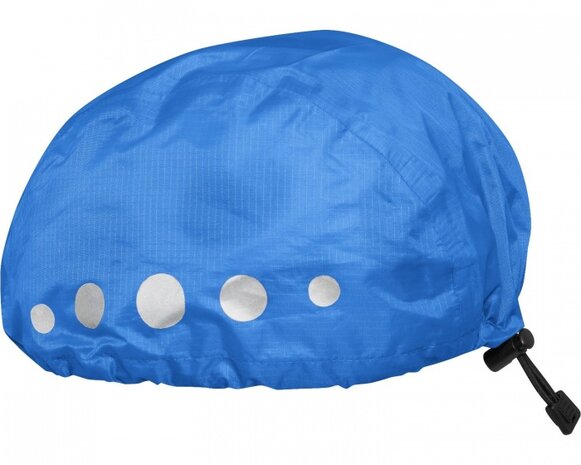 regenhoes fietshelm polyester blauw maat M