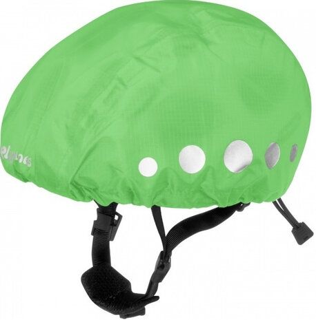 regenhoes fietshelm polyester groen maat M
