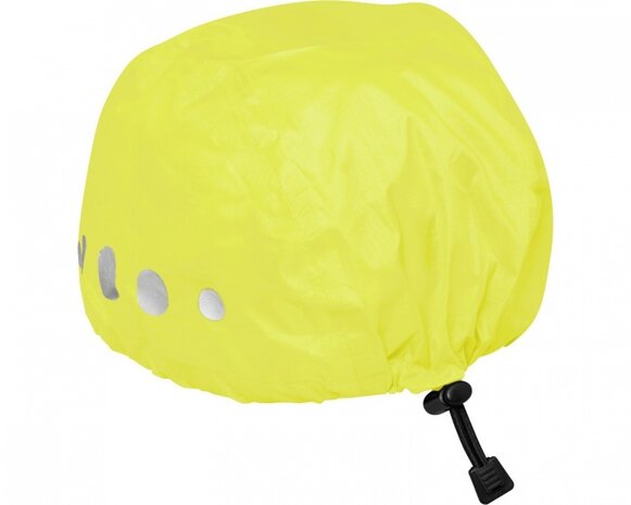 regenhoes fietshelm polyester geel maat M