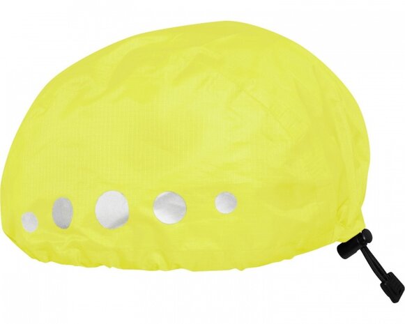regenhoes fietshelm polyester geel maat M