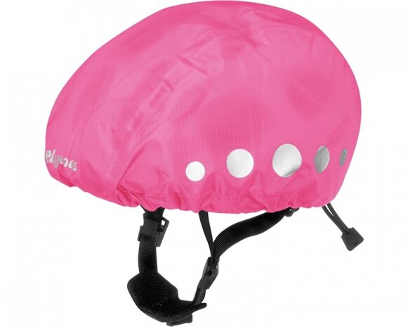 regenhoes fietshelm polyester roze maat S