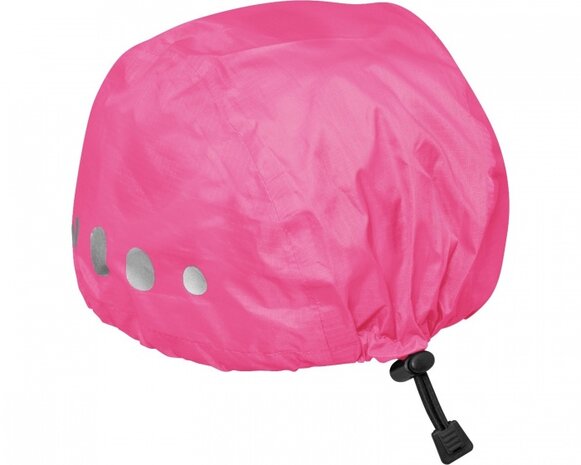 regenhoes fietshelm polyester roze maat S