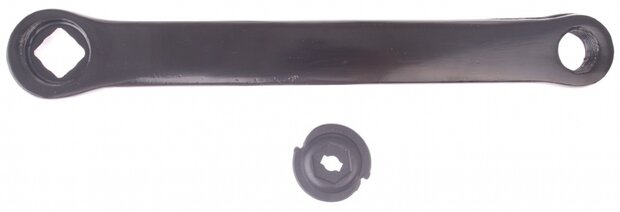 crank spieloos staal 170 mm links zwart