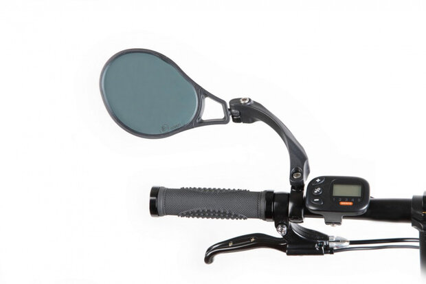 fietsspiegel Hi-Speed met klem links zwart