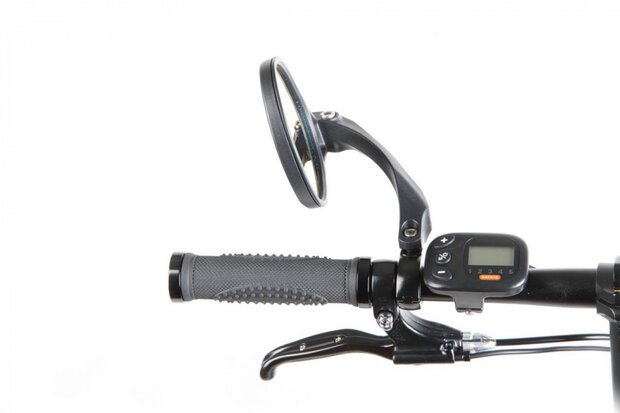 fietsspiegel Hi-Speed met klem links zwart