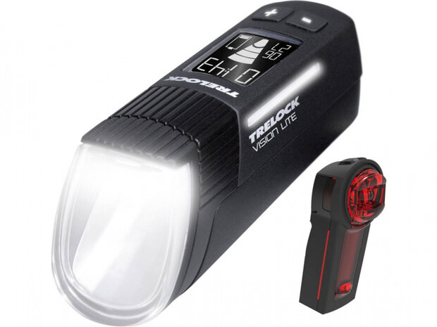 verlichtingsset LS660 I-Go VisionLite + LS740 Vector zwart