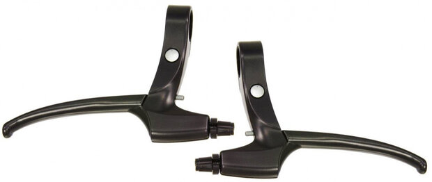 remgrepenset V-brake aluminium 3-vinger zwart 2-delig