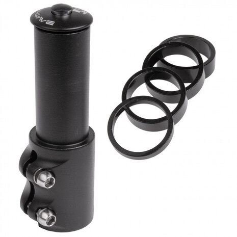 hoogte adapter 28,6 / 115 / 28,6 mm zwart