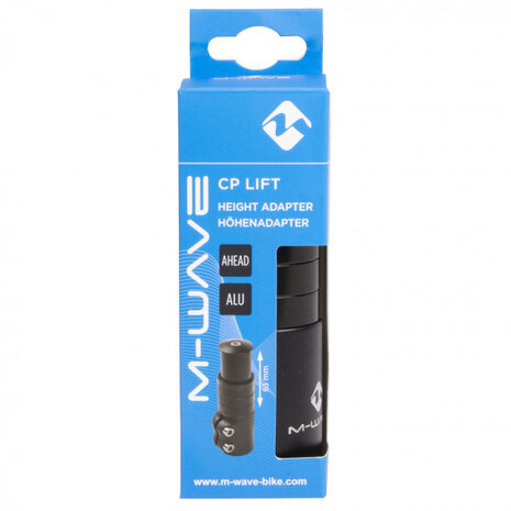 hoogte adapter 28,6 / 115 / 28,6 mm zwart