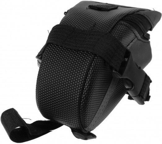zadeltas 0,5 liter grijs/zwart