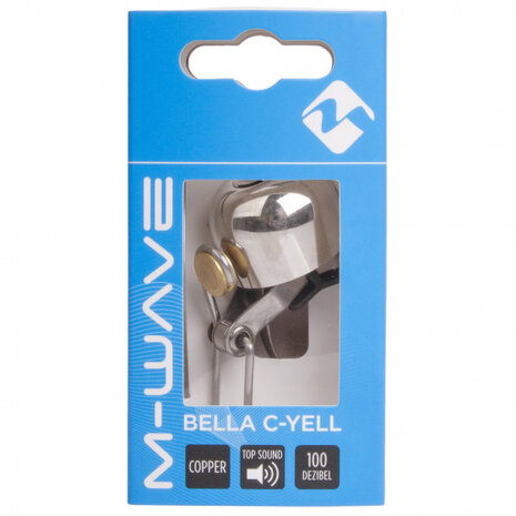fietsbel Bella C-Yell 30 mm zilver/koper