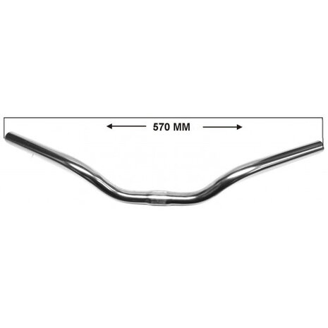 stuur stadsfiets 22,2/570/25,5 mm zilver