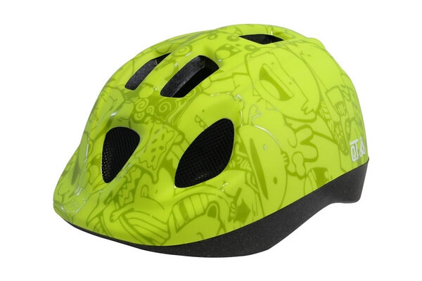 fietshelm Happy Citrus junior geel maat 46/53