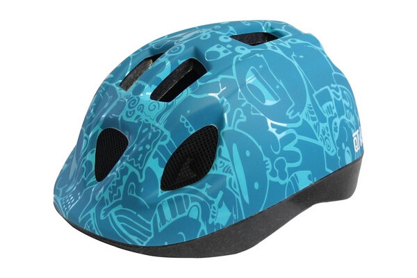 fietshelm Happy junior blauw maat 46/53