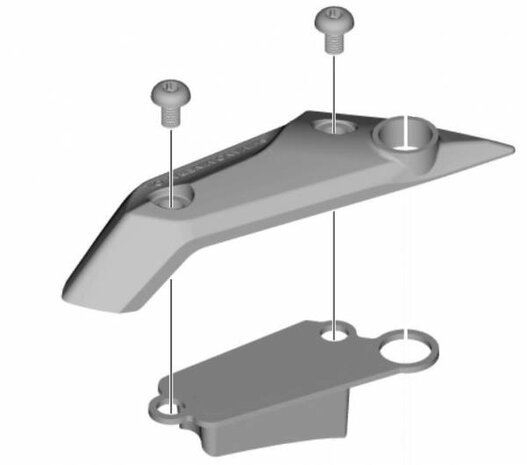 afdekkap BL-M315 Altus 14 cm links zwart 4-delig