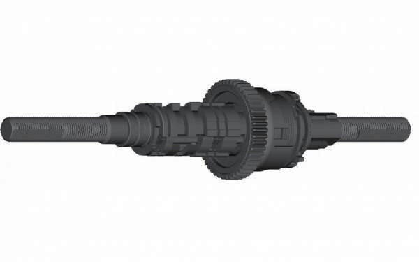 achteras SG-C6060 Nexus staal 187 mm zwart