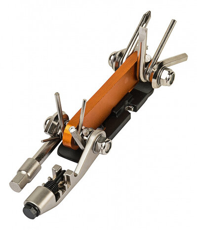 multitool 14 functies oranje/zilver
