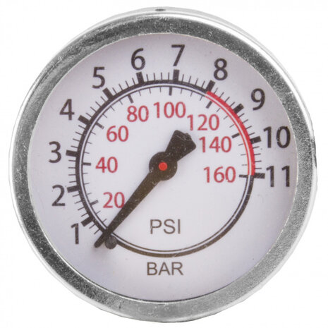 fietspomp Double Head manometer AV/DV/FV zwart