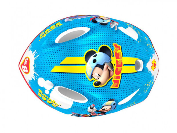 fietshelm Mickey Mouse junior blauw maat 52/56 cm