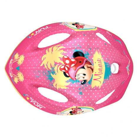 fietshelm Minnie Mouse meisjes roze maat 52/56 cm