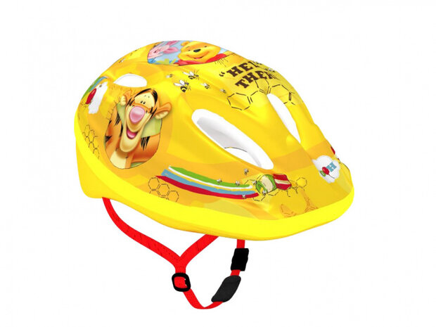fietshelm Winnie de Poeh junior geel maat 52/56 cm
