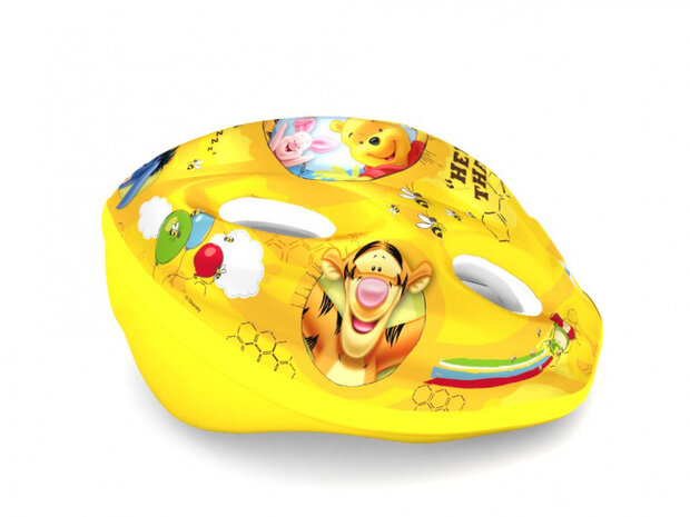fietshelm Winnie de Poeh junior geel maat 52/56 cm