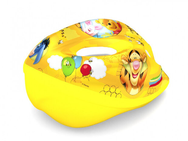 fietshelm Winnie de Poeh junior geel maat 52/56 cm