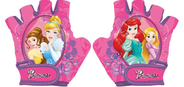 fietshandschoenen Princess meisjes roze maat S