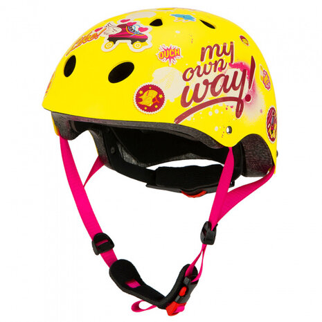 fietshelm Soy Luna junior geel maat 54/58 cm