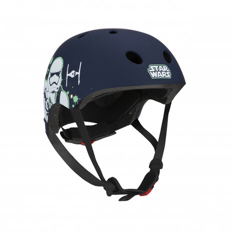 fietshelm Stormtrooper jongens zwart maat 54/58 cm